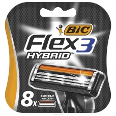 Bic Кассеты Flex 3 Hybrid 8 шт .