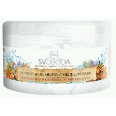Натуральное мыло-суфле для бани SVOBODA Целебный мёд и комплекс алтайских масел 250 г.