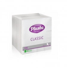 Салфетки Plushe Classic Белые 24*24 100 шт.