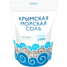 Соль для ванн морская Крымская Натуральная 1200 г.