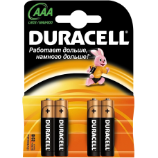 DURACELL Батарейка Basic AAA 1,5V LR03 4 шт.