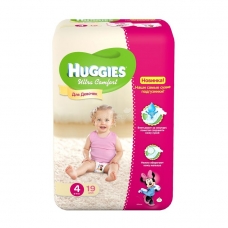 Подгузники Huggies Ultra Comfort для девочек 4 (8-14 кг) 19шт