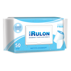 Влажная туалетная бумага Mon Rulon (с пластиковым клапаном) 50 шт.