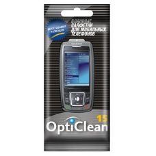 OptiClean уникальные салфетки  для мобильных телефонов 15 шт.