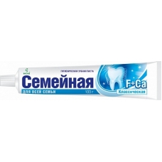Лечебно-профилактическая зубная паста «Семейная» Фтор+Кальций 100г.